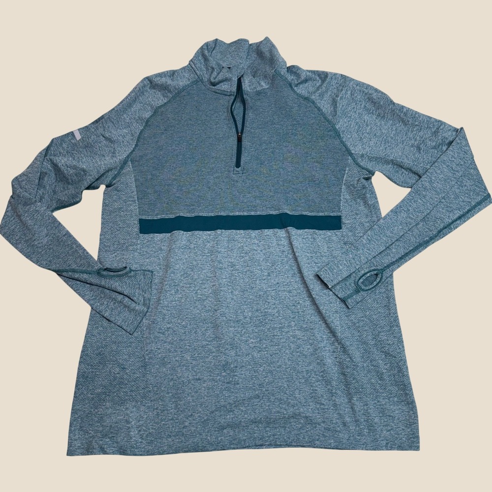Nike Running 1/4 Zip Pullover Mens XXL Teal Dri-FIT Athleisure Sporty Gym